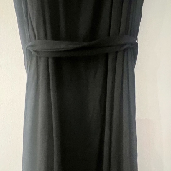 LOFT Black Midi Dress with White Accents - Picture 6 of 7